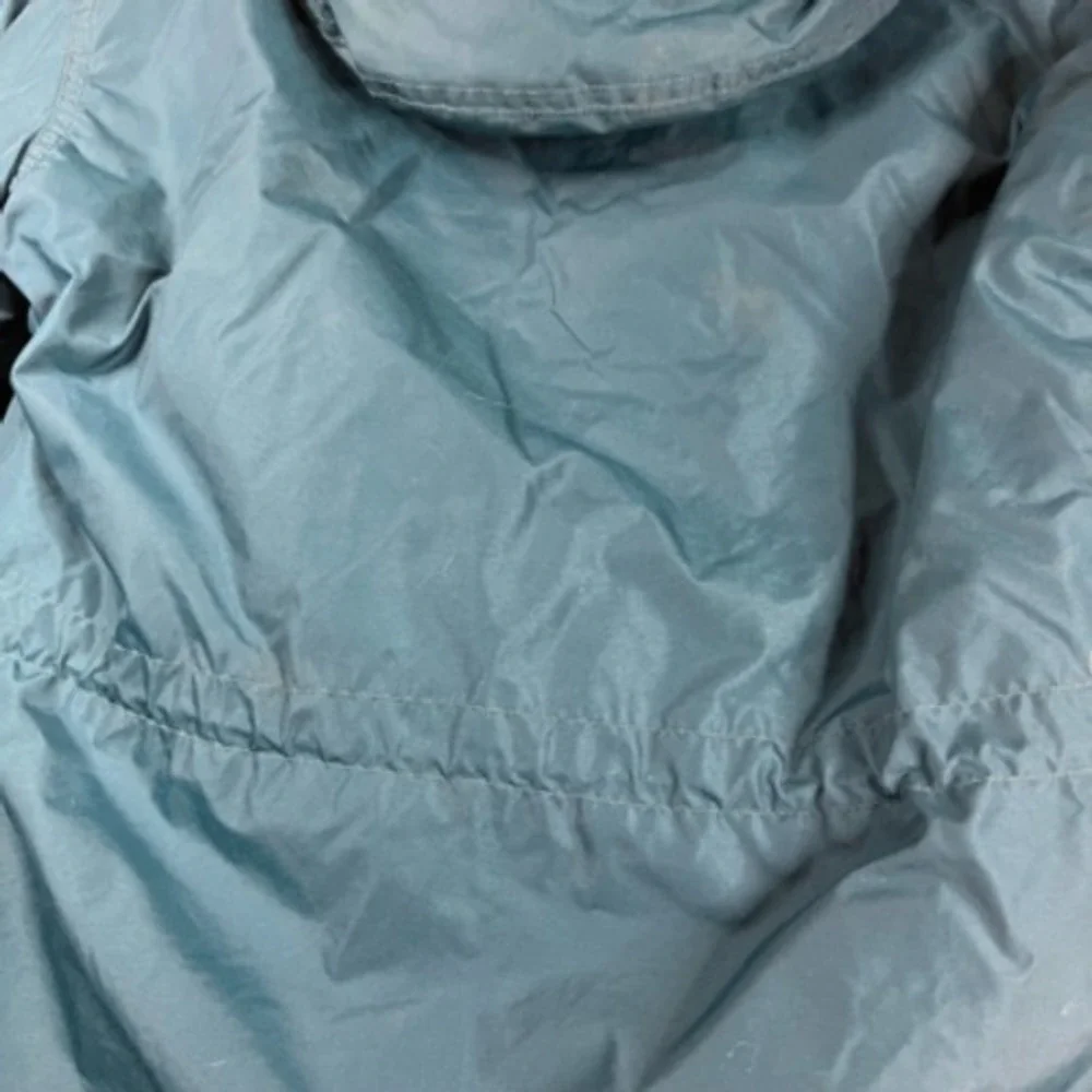 REI‎ Girls Jacket Teal Blue Zip Pockets Snap Buttons Hooded Long Sleeve M 8/10